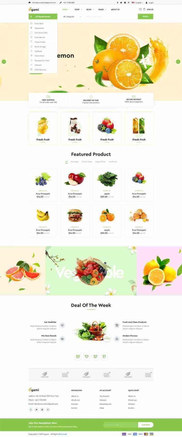 多用途的响应式食品商城网站 一点学习助手-零基础自学教程-副业项目-兴趣学习项目资源网