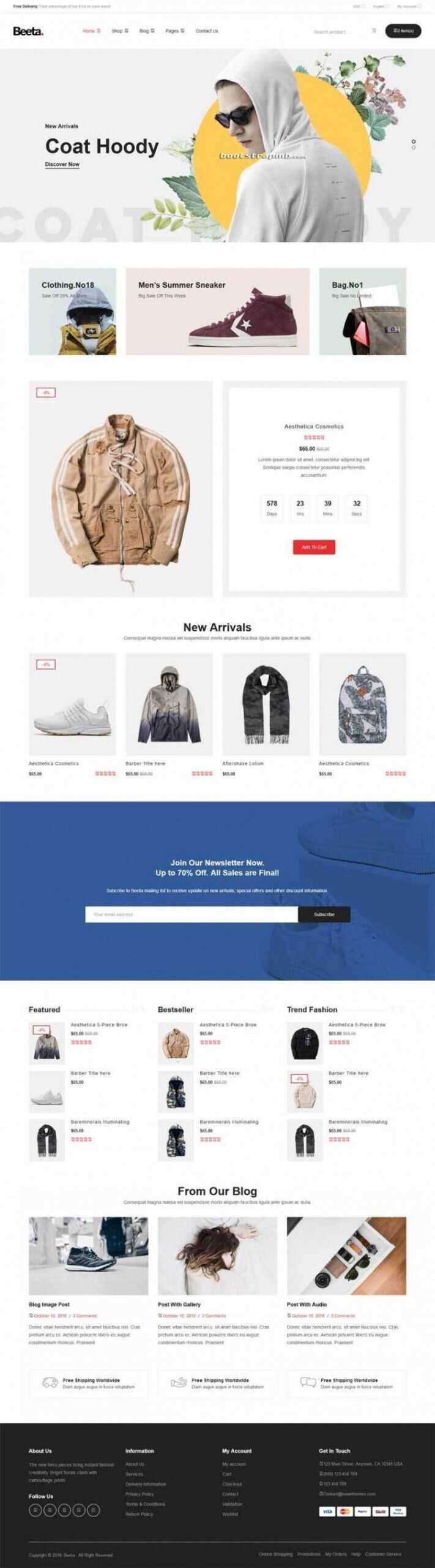 多功能电子商务Bootstrap4响应式HTML5 一点学习助手-零基础自学教程-副业项目-兴趣学习项目资源网