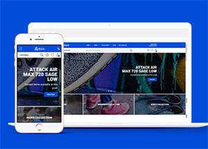 宽屏时尚运动鞋购物类网站模板 一点学习助手-零基础自学教程-副业项目-兴趣学习项目资源网