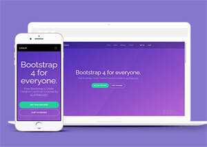 简洁紫色精美Bootstrap4网站模板 一点学习助手-零基础自学教程-副业项目-兴趣学习项目资源网