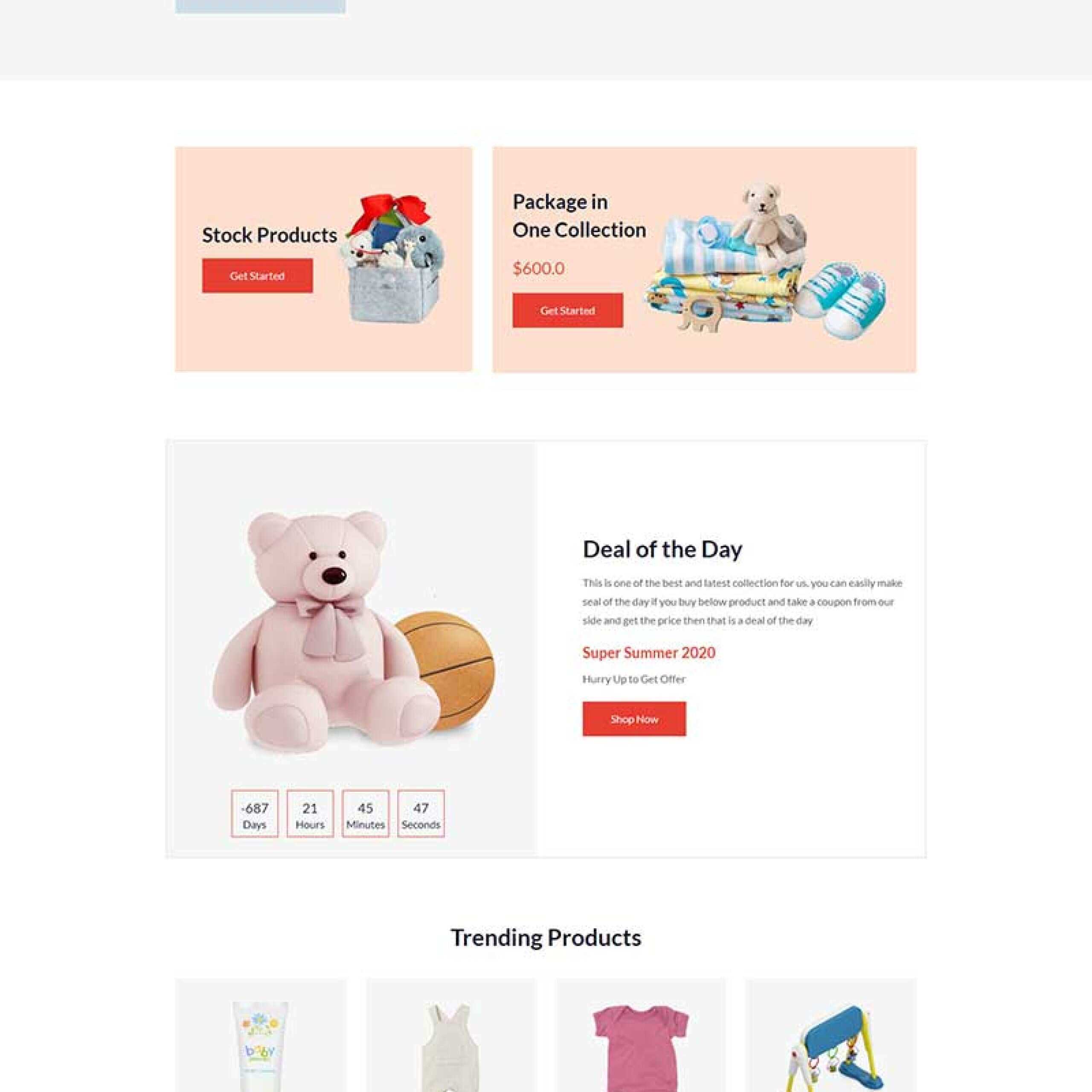 多用途响应式婴儿用品商店HTML5模板 一点学习助手-零基础自学教程-副业项目-兴趣学习项目资源网