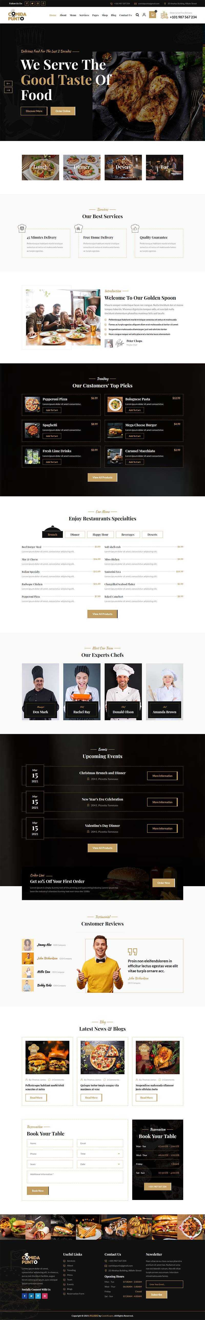 bootstrap多功能的美食餐厅外卖预订HTML5模板 一点学习助手-零基础自学教程-副业项目-兴趣学习项目资源网