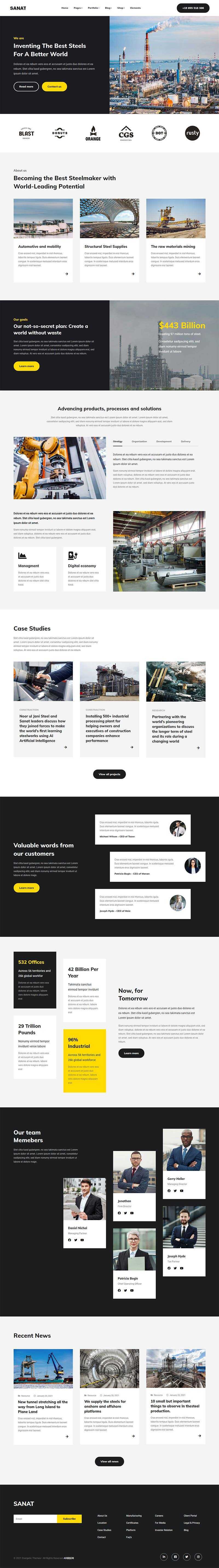 bootstrap重工业集团企业官网html5模板 一点学习助手-零基础自学教程-副业项目-兴趣学习项目资源网