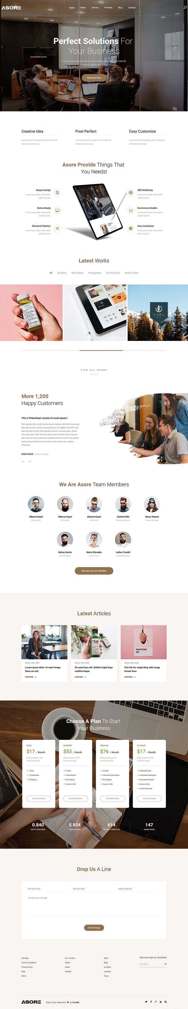 Bootstrap大气的企业产品展示html5模板 一点学习助手-零基础自学教程-副业项目-兴趣学习项目资源网