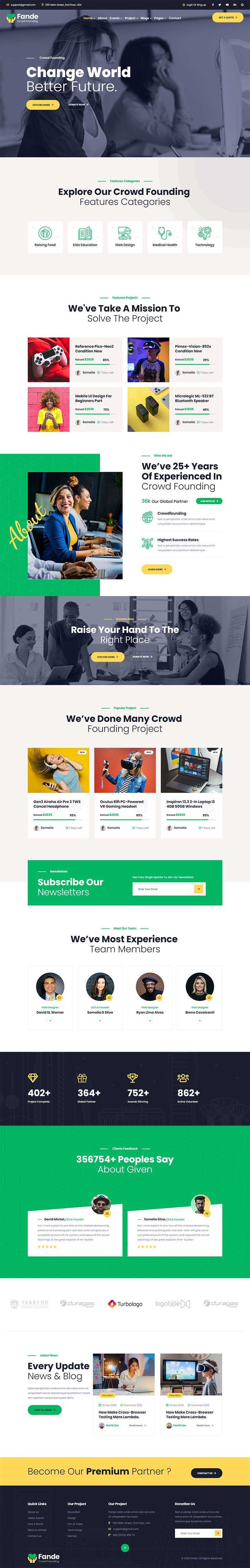 创业投资众筹平台HTML5模板 一点学习助手-零基础自学教程-副业项目-兴趣学习项目资源网