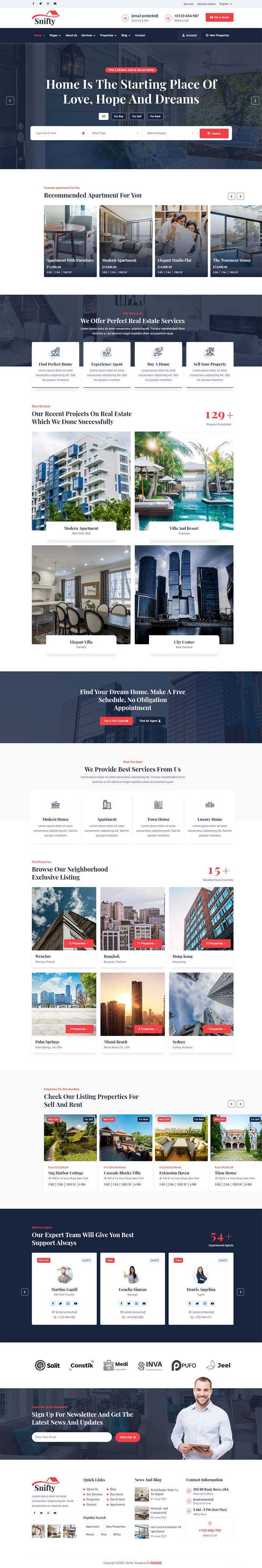 bootstrap5深蓝色房地产信息资讯平台HTML5模板 一点学习助手-零基础自学教程-副业项目-兴趣学习项目资源网