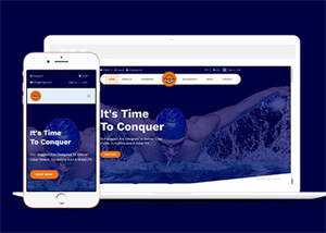 宽屏游泳用品商店HTML5模板下载 一点学习助手-零基础自学教程-副业项目-兴趣学习项目资源网