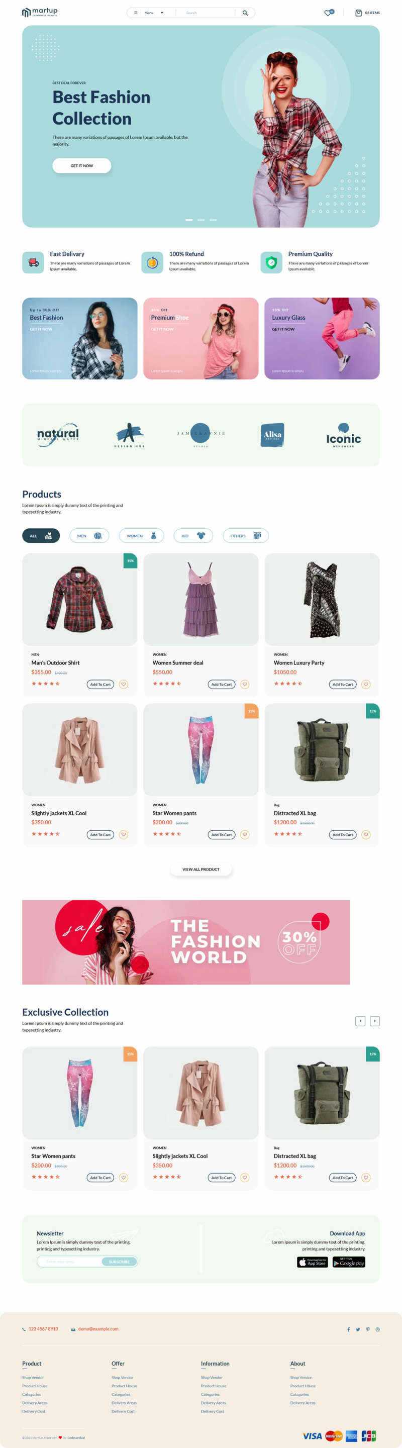 Bootstrap5多用途的女性服装电商HTML模板 一点学习助手-零基础自学教程-副业项目-兴趣学习项目资源网