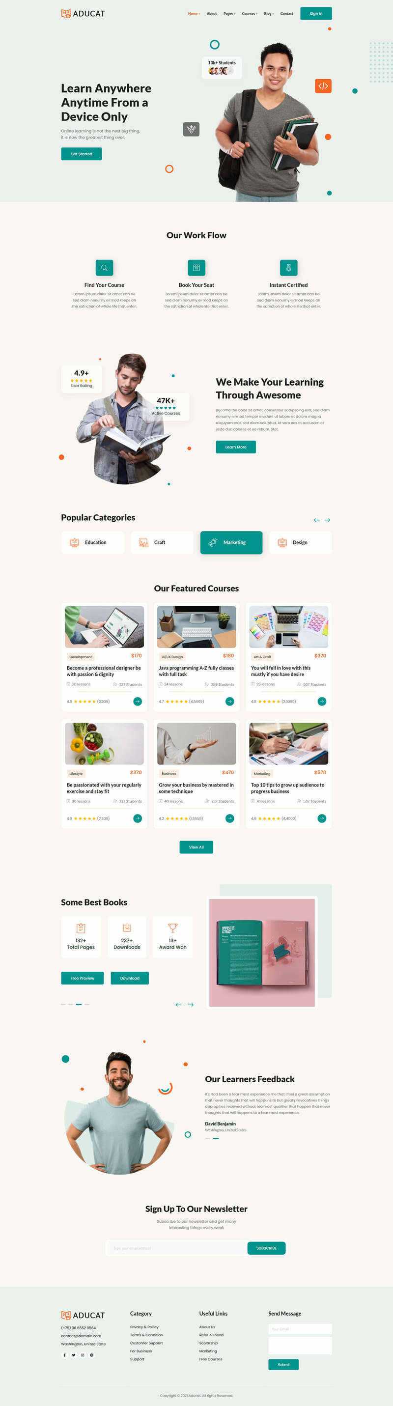 Bootstrap5响应式在线课程教育网页模板 一点学习助手-零基础自学教程-副业项目-兴趣学习项目资源网