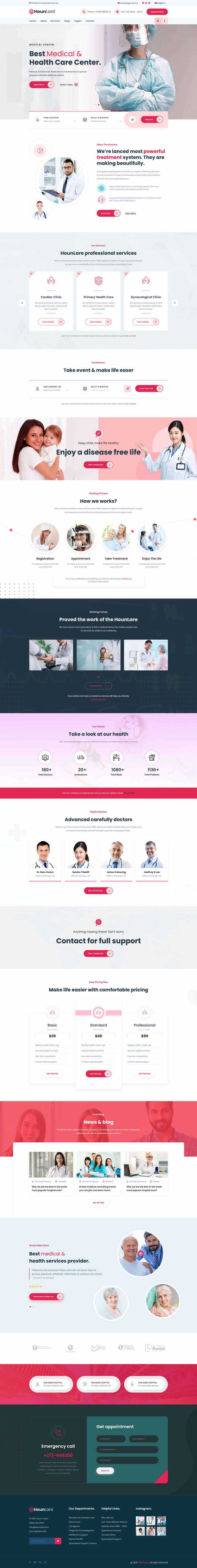 Bootstrap医疗保健服务机构HTML5模板 一点学习助手-零基础自学教程-副业项目-兴趣学习项目资源网