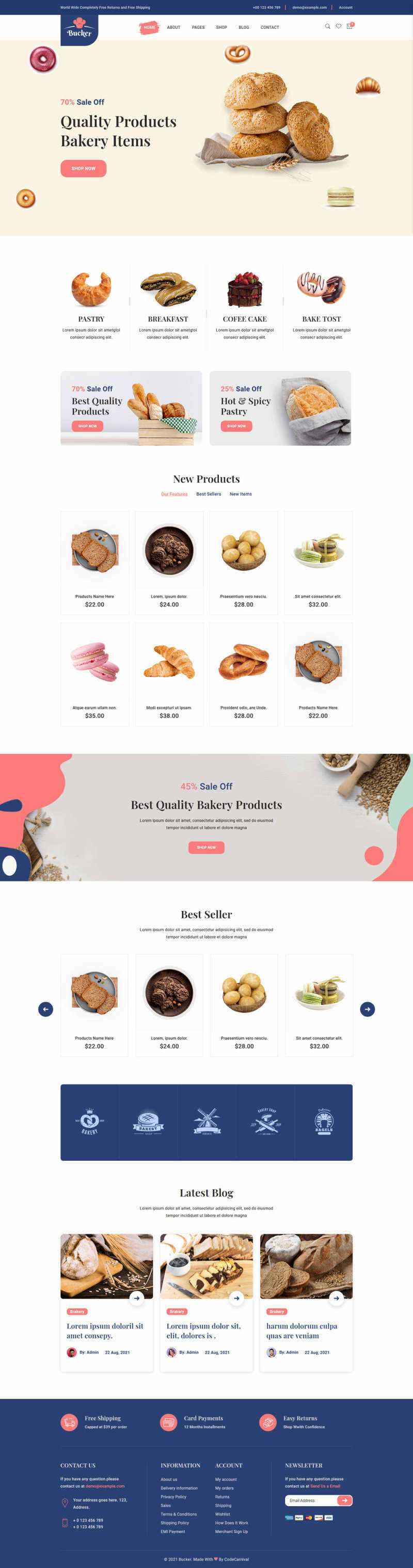 Bootstrap5甜品面包店铺HTML电商模板 一点学习助手-零基础自学教程-副业项目-兴趣学习项目资源网