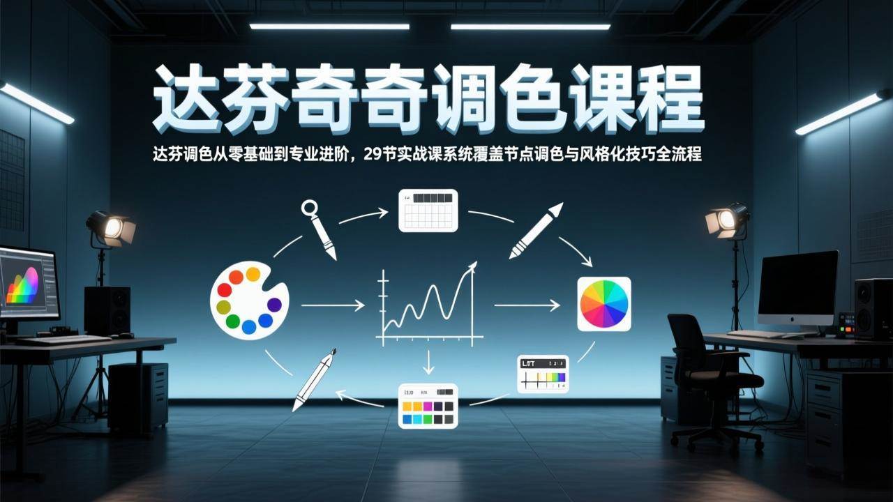 (3.2)达芬奇调色从零基础到专业进阶，29节实战课系统覆盖节点调色与风格化技巧全流程