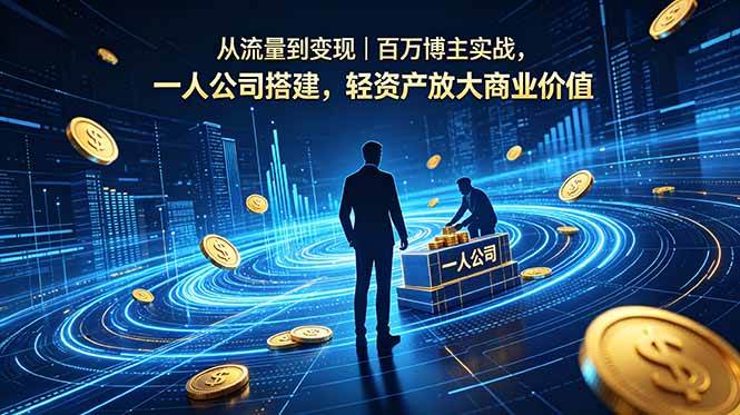 (5.30)从流量到变现｜百万博主实战，一人公司搭建，轻资产放大商业价值
