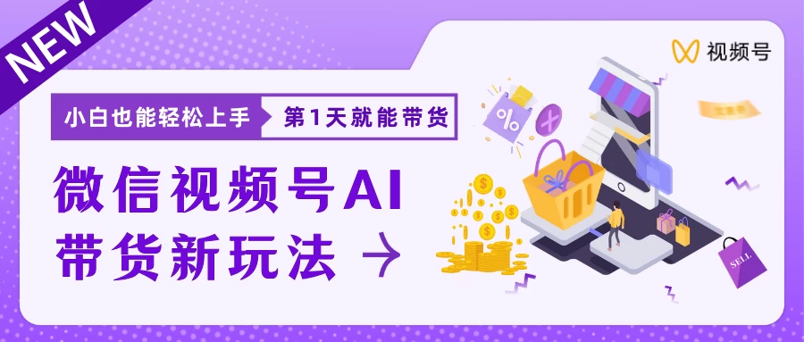 微信视频号AI带货新风口,小白每天20分钟也能日入上千 一点学习助手-零基础自学教程-副业项目-兴趣学习项目资源网