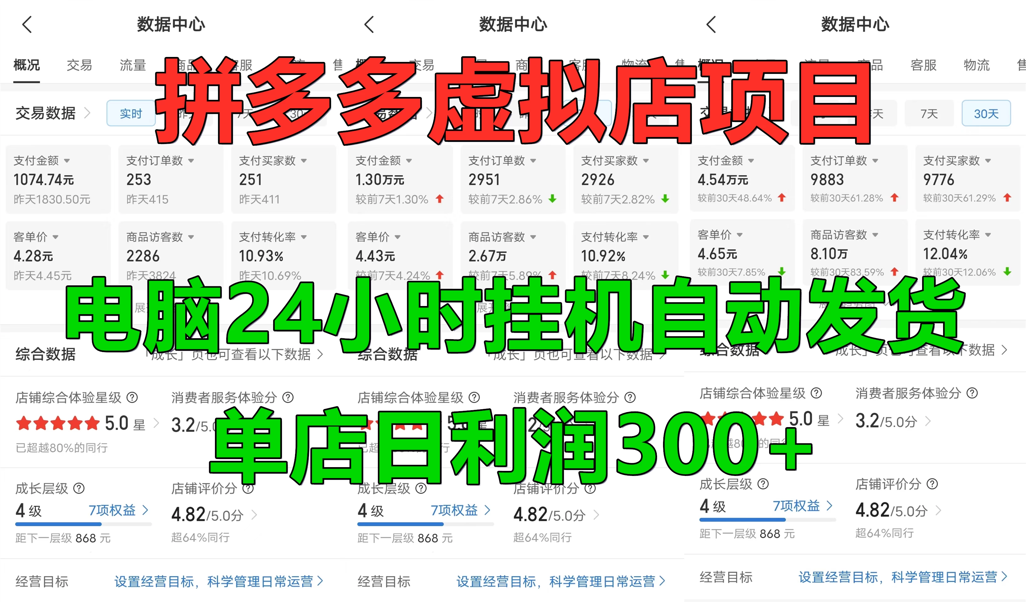 拼多多虚拟店项目，电脑挂机自动发货 一点学习助手-零基础自学教程-副业项目-兴趣学习项目资源网