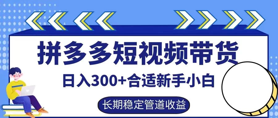 拼多多短视频带货日入300+保姆级实操账户展示 一点学习助手-零基础自学教程-副业项目-兴趣学习项目资源网