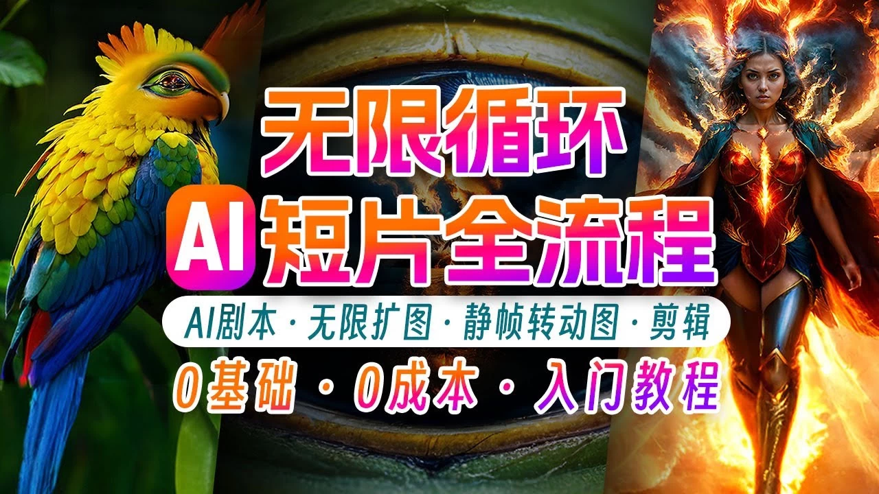 AI剪辑无限循环画面,新手小白轻松月入上万的秘技 一点学习助手-零基础自学教程-副业项目-兴趣学习项目资源网