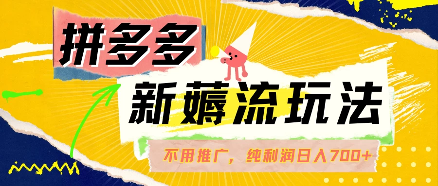 拼多多薅流玩法，不用开车推广，小白也可以纯利润日入700+ 一点学习助手-零基础自学教程-副业项目-兴趣学习项目资源网