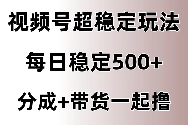 视频号超稳定赛道，长久不衰，单日稳定500+ 一点学习助手-零基础自学教程-副业项目-兴趣学习项目资源网