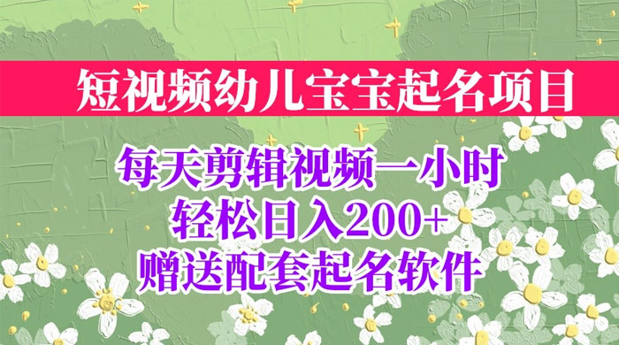 小红书宝宝起名项目：全程投屏实操，赠送配套软件 一点学习助手-零基础自学教程-副业项目-兴趣学习项目资源网