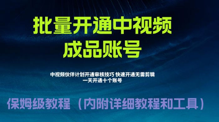 暴力开通中视频计划教程，快速通过中视频伙伴计划的办法 一点学习助手-零基础自学教程-副业项目-兴趣学习项目资源网