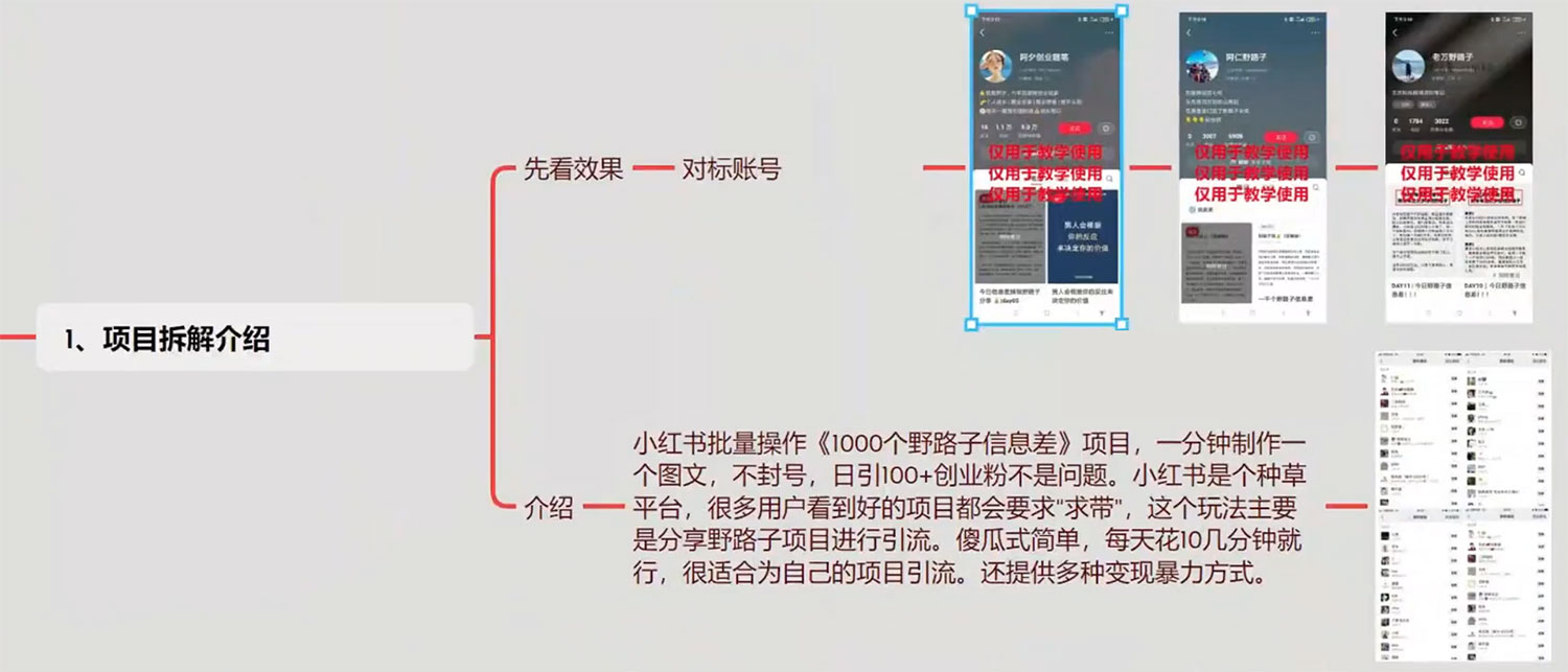 图片[2] 一点学习助手-零基础自学教程-副业项目-兴趣学习小红书批量操作《 1000 个野路子信息差》玩法，日引 100+ 创业粉，一分钟一个图文 一点学习助手-零基础自学教程-副业项目-兴趣学习项目资源网