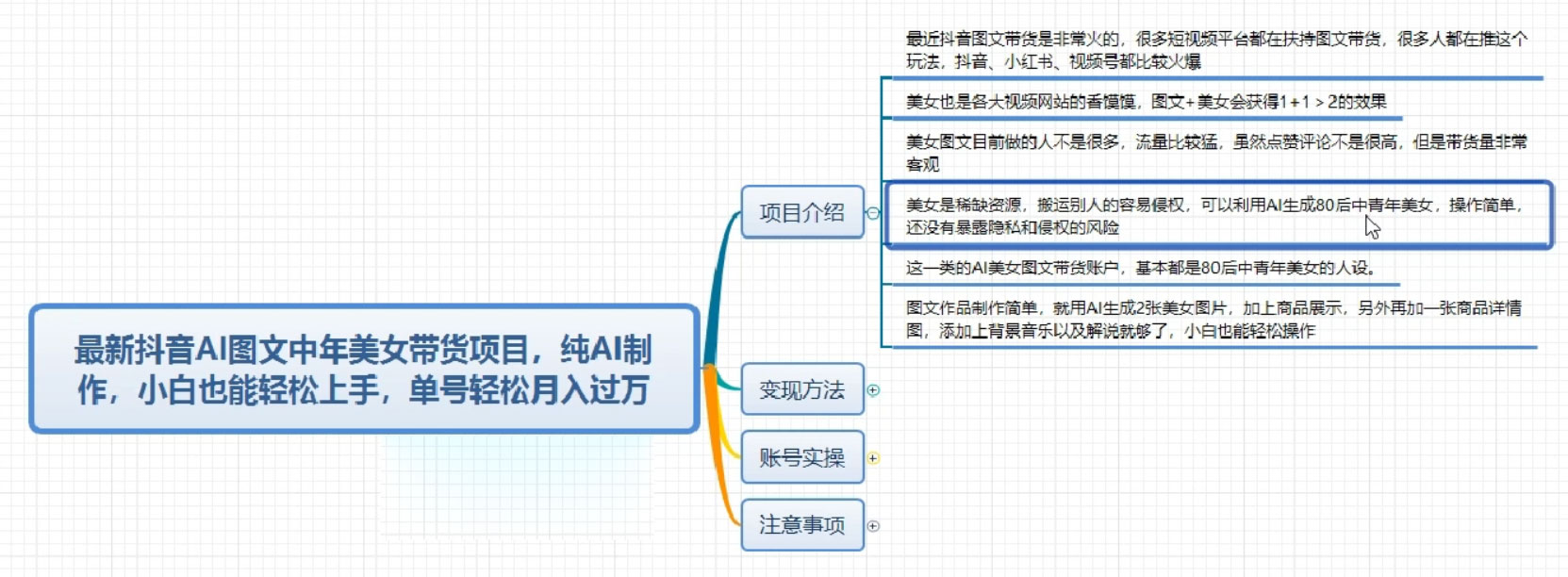 图片[2] 一点学习助手-零基础自学教程-副业项目-兴趣学习最新抖音 AI 图文中年美女带货项目，纯 AI 制作，小白也能轻松上手，单号轻松月入过万 一点学习助手-零基础自学教程-副业项目-兴趣学习项目资源网