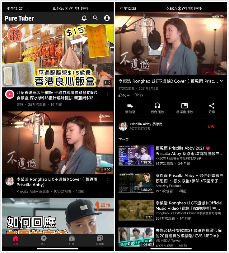 油管纯净版 Pure Tuber v2.15.20.103 解锁VIP 一点学习助手-零基础自学教程-副业项目-兴趣学习项目资源网