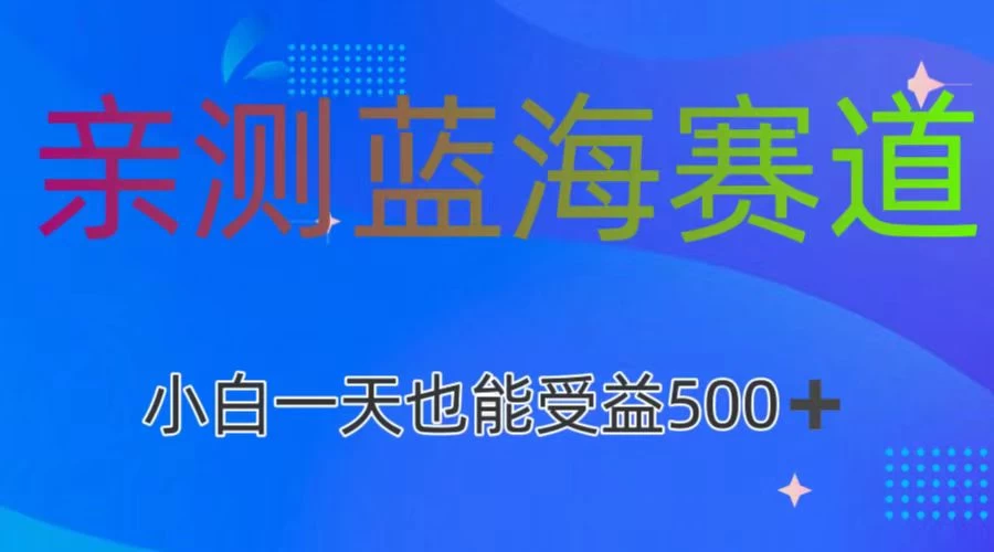 亲测蓝海赛道,利用AI创作,小白一天收益500+ 一点学习助手-零基础自学教程-副业项目-兴趣学习项目资源网