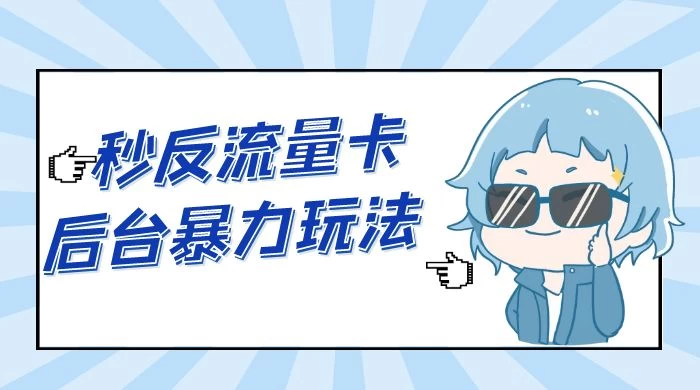 秒反流量卡后台暴力玩法 2.0，日赚三位数 一点学习助手-零基础自学教程-副业项目-兴趣学习项目资源网