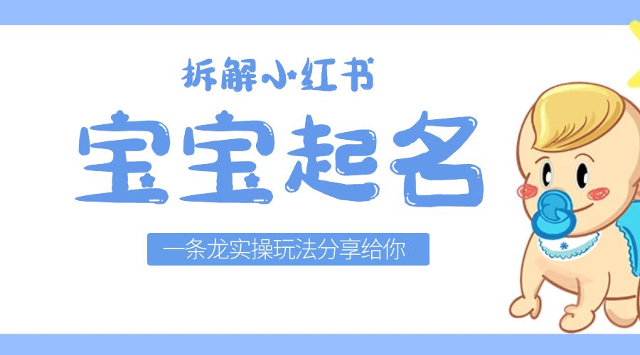 拆解小红书宝宝起名虚拟副业项目：一条龙实操玩法分享给你「教程+软件」 一点学习助手-零基础自学教程-副业项目-兴趣学习项目资源网
