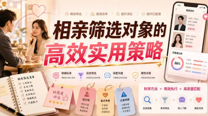 付费文章：相亲筛选对象的高效实用策略 一点学习助手-零基础自学教程-副业项目-兴趣学习-网盘拉新平台-英语启蒙项目资源网