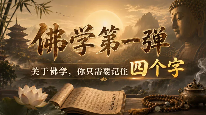 付费文章：佛学第一弹，关于佛学，你只需要记住四个字 一点学习助手-零基础自学教程-副业项目-兴趣学习-网盘拉新平台-英语启蒙项目资源网