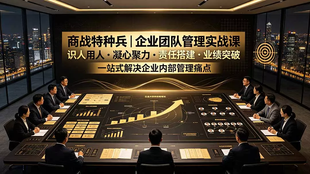 商战特种兵｜企业团队管理实战课：识人用人｜凝心聚力｜责任搭建｜业绩突破，一站式解决企业内部管理痛点 一点学习助手-零基础自学教程-副业项目-兴趣学习-网盘拉新平台-英语启蒙项目资源网