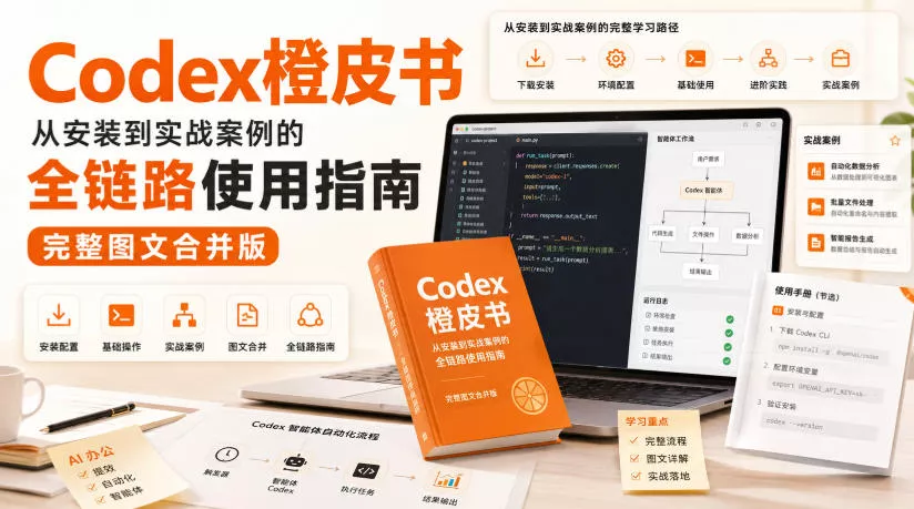 Codex橙皮书，从安装到实战案例的全链路使用指南，完整图文合并版 一点学习助手-零基础自学教程-副业项目-兴趣学习-网盘拉新平台-英语启蒙项目资源网