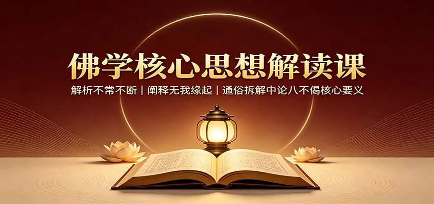 佛学核心思想解读课：解析不常不断，阐释无我缘起，通俗拆解中论八不偈核心要义 一点学习助手-零基础自学教程-副业项目-兴趣学习-网盘拉新平台-英语启蒙项目资源网