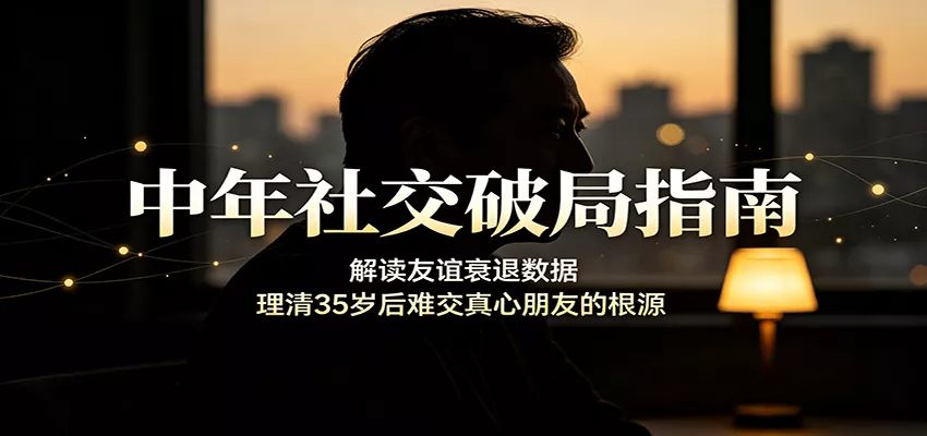 中年社交破局指南：解读友谊衰退数据，理清35岁后难交真心朋友的根源 一点学习助手-零基础自学教程-副业项目-兴趣学习-网盘拉新平台-英语启蒙项目资源网