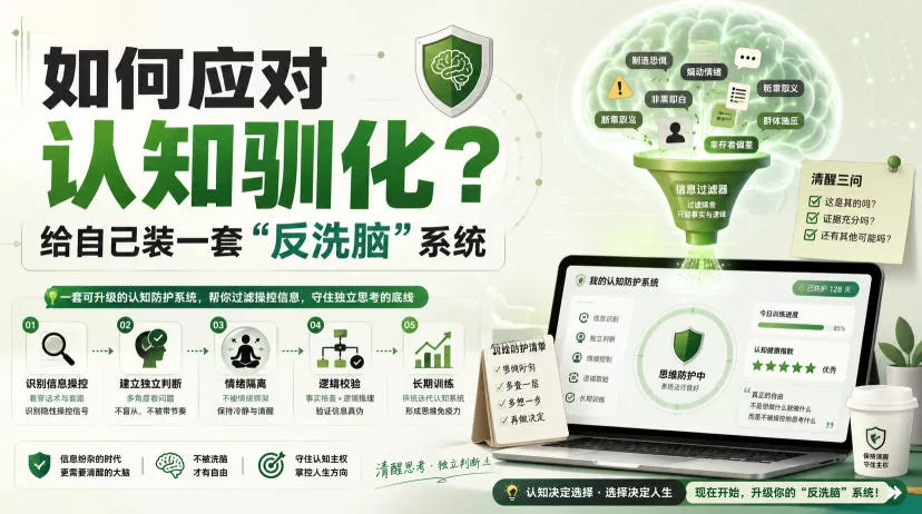 付费文章：如何应对认知驯化？给自己装一套“反洗脑”系统 一点学习助手-零基础自学教程-副业项目-兴趣学习-网盘拉新平台-英语启蒙项目资源网