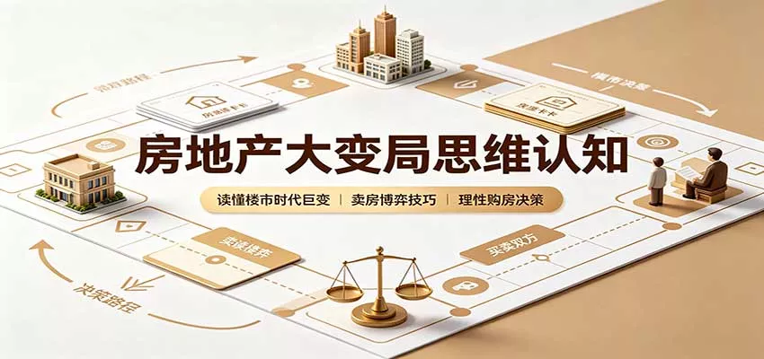 房地产大变局思维认知：读懂楼市时代巨变，卖房博弈技巧，理性购房决策 一点学习助手-零基础自学教程-副业项目-兴趣学习-网盘拉新平台-英语启蒙项目资源网