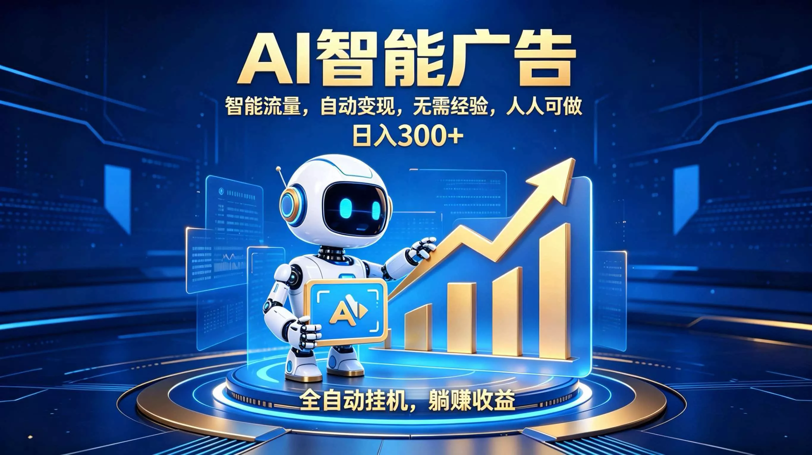 轻资产新赛道，全自动AI广告，打造持续收益 一点学习助手-零基础自学教程-副业项目-兴趣学习-网盘拉新平台-英语启蒙项目资源网