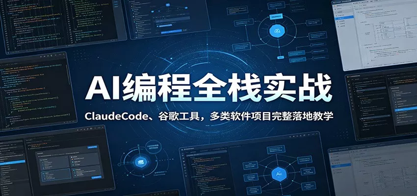 AI编程全栈实战：ClaudeCode、谷歌工具，多类软件项目完整落地教学 一点学习助手-零基础自学教程-副业项目-兴趣学习-网盘拉新平台-英语启蒙项目资源网