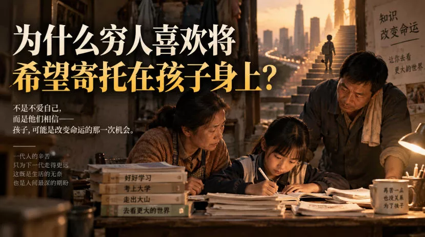 某社群精品文章：为什么穷人喜欢将希望寄托在孩子身上？ 一点学习助手-零基础自学教程-副业项目-兴趣学习-网盘拉新平台-英语启蒙项目资源网