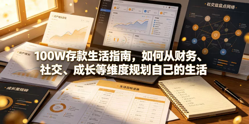 付费文章：100W存款生活指南，如何从财务、社交、成长等维度规划自己的生活 一点学习助手-零基础自学教程-副业项目-兴趣学习-网盘拉新平台-英语启蒙项目资源网