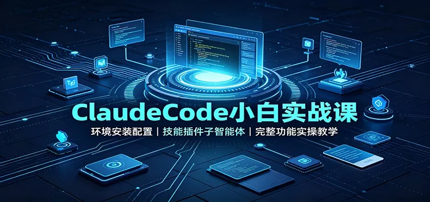 ClaudeCode小白实战课：环境安装配置，技能插件子智能体，完整功能实操教学 一点学习助手-零基础自学教程-副业项目-兴趣学习-网盘拉新平台-英语启蒙项目资源网