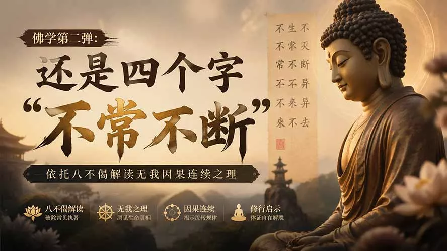 付费文章：佛学第二弹：还是四个字“不常不断”依托八不偈解读无我因果连续之理 一点学习助手-零基础自学教程-副业项目-兴趣学习-网盘拉新平台-英语启蒙项目资源网