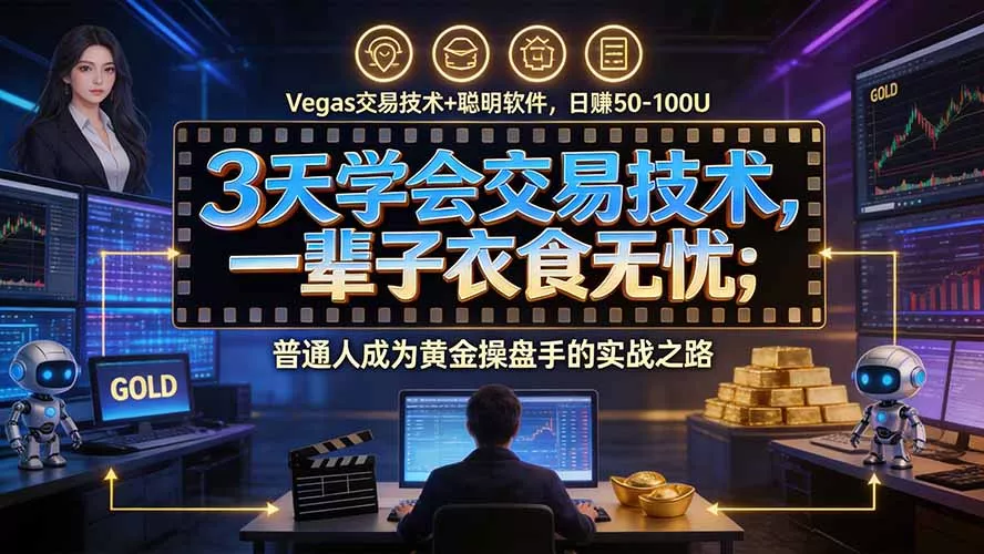 3天学会做交易，普通人快速成为操盘手” Vegas交易系统+聪明软件 ， 日赚50-1000U， 长期稳定，小白轻松上手 一点学习助手-零基础自学教程-副业项目-兴趣学习-网盘拉新平台-英语启蒙项目资源网