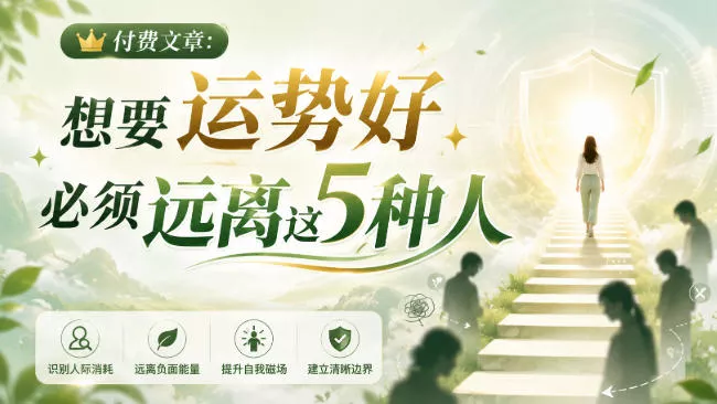 付费文章：想要运势好，必须远离这5种人 一点学习助手-零基础自学教程-副业项目-兴趣学习-网盘拉新平台-英语启蒙项目资源网