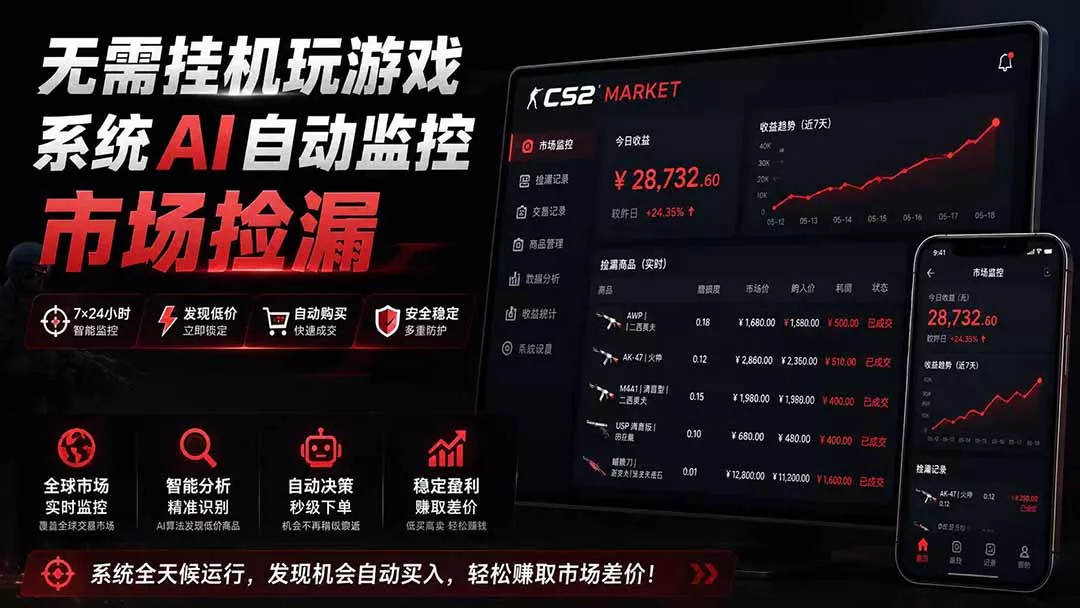 系统AI自动监控市场捡漏，不用玩游戏|只需要一部手机|支持任何形式数据验证 一点学习助手-零基础自学教程-副业项目-兴趣学习-网盘拉新平台-英语启蒙项目资源网