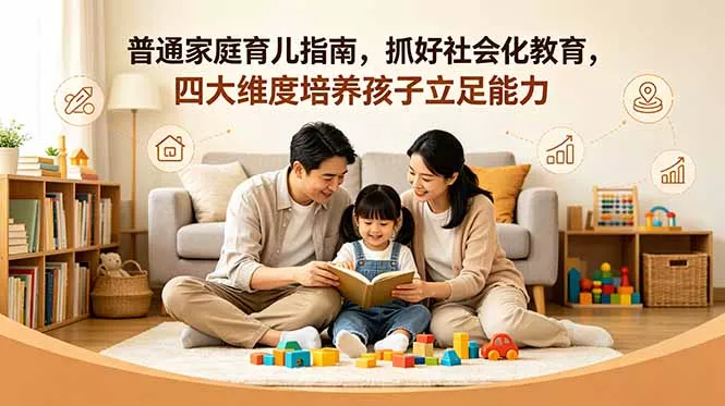 付费文章：普通家庭育儿指南，抓好社会化教育，四大维度培养孩子立足能力 一点学习助手-零基础自学教程-副业项目-兴趣学习项目资源网