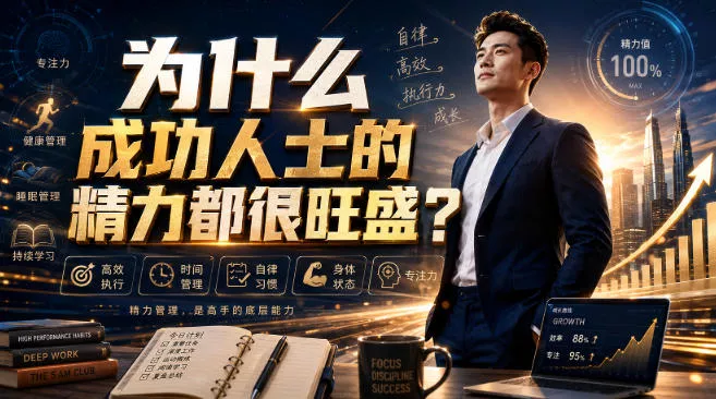付费文章：为什么成功人士的精力都很旺盛？ 一点学习助手-零基础自学教程-副业项目-兴趣学习-网盘拉新平台-英语启蒙项目资源网